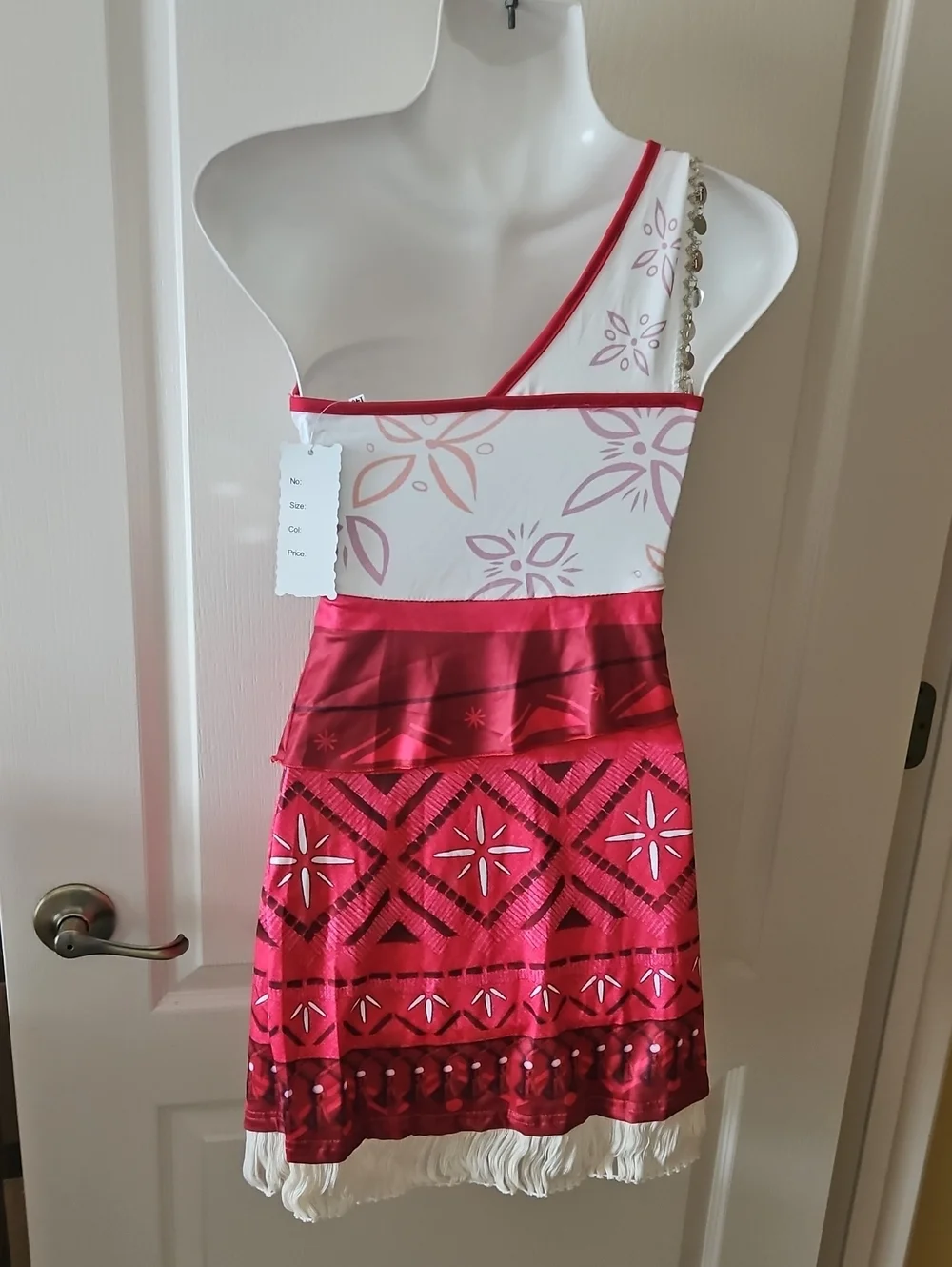 Halloween Costume Kids Moana  Disney Girl Or Boy Size 8/10 Red White
